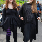 Bellingham resident, Braden Feathers, showcases a flowy, witchy style at the Bellingham Farmers Market.