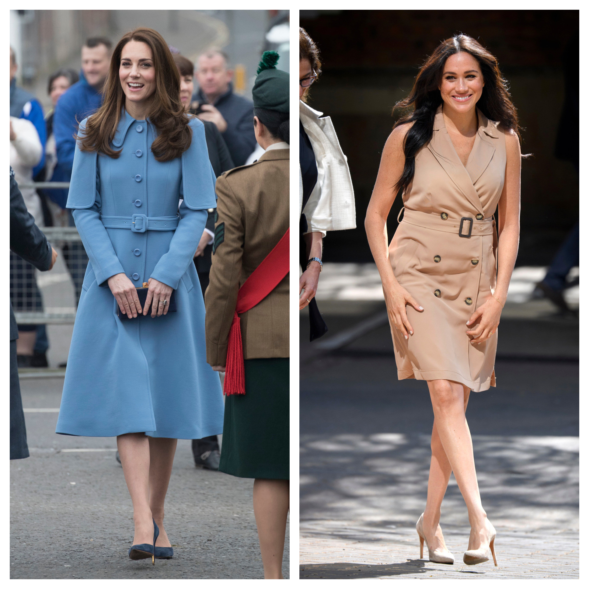 The Duchess of Cambridge, Kate Middleton, and the Duchess of Sussex, Meghan Markle.