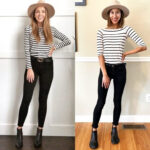 Stylish black barefoot chelsea boots on a woman, demonstrating how to incorporate barefoot shoes into a fashionable outfit.