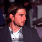 Tom Cruise wears a flannel shirt with a sport coat circa 1992.