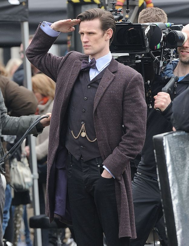 Matt Smith as Doctor Who in a Tweed Waistcoat and Jeans