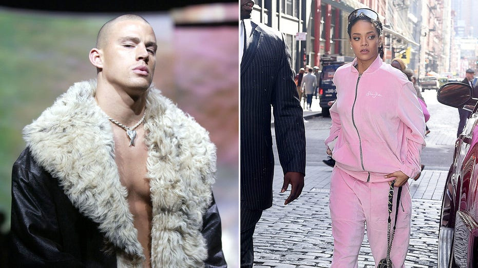 Channing Tatum and Rihanna in Sean John clothing