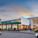 Aerial view of Del Amo Fashion Center in Torrance, California, showcasing its vast size and numerous parking areas.