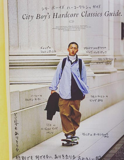 Akio Hasegawa's editorial style showcasing layered winter outfits.