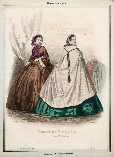 Burnous, Journal des Demoiselles, December 1858