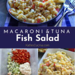 A classic macaroni salad with tuna, celery, and red peppers.