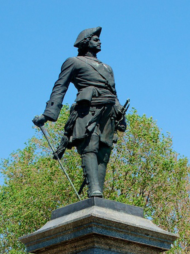 Bronze statue of Peter the Great in Taganrog, Russia