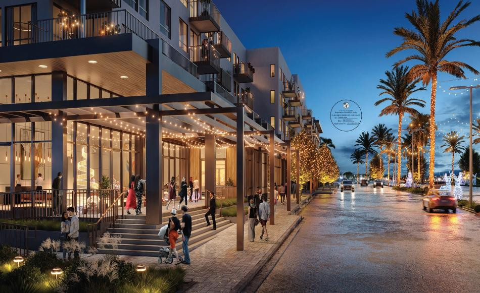 Northridge Fashion Center apartment complex rendering