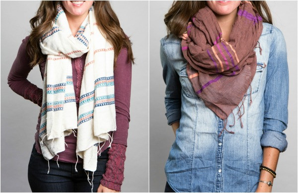 alt text describing image of various scarf styles