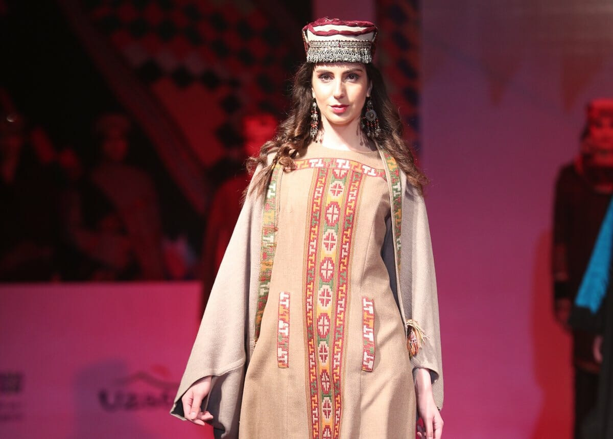 Ritu Beri's Unforgettable Himachal collection showcased at Surajkund International Crafts Mela.