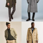 Tall man wearing a classic trench coat, illustrating how longer outerwear styles suit tall men's fashion.