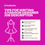 Guide to writing a fashion designer job description to hire top talent