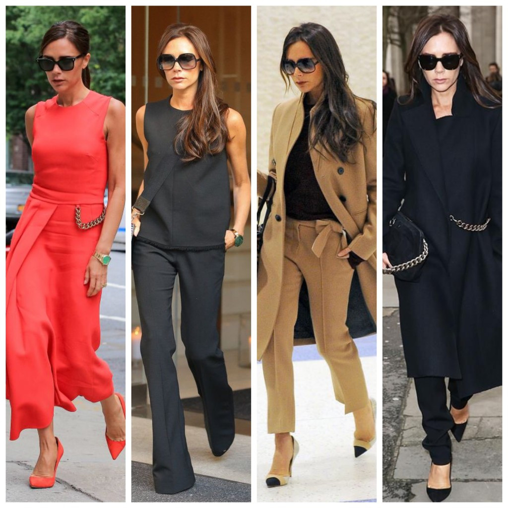 Victoria Beckham in a minimalist chic outfit