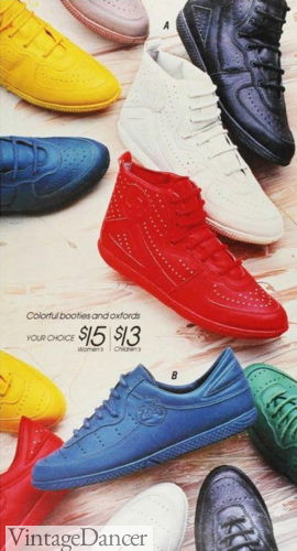 1987 high and low top colored sneakers