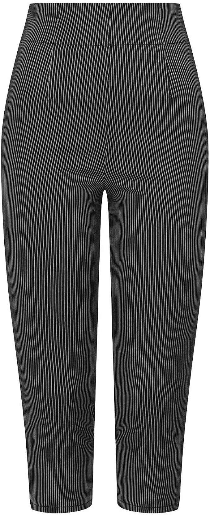 1950s Pants: Cigarette, Capri, Jeans Fashion History Hell Bunny Jack Capri Vintage 50s Pedal Pushers Work Office Trousers Retro Pants AT vintagedancer.com