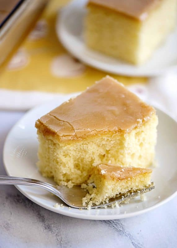 Take A Bite! Yellow Cake with Old Fashioned Peanut Butter Icing