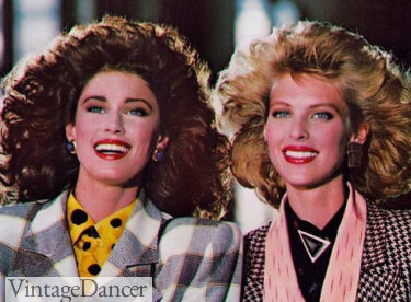 Teased hairstyles from the 1980s
