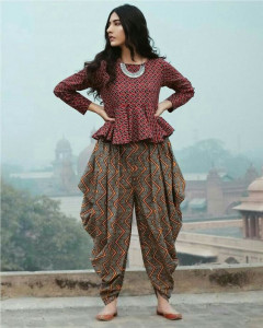 The advent of fusion in Fashion - Fashion Industry in India. Image Source: Pinterest