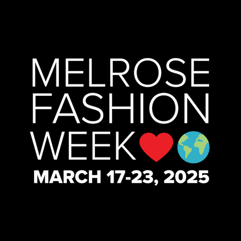 Melrose fashion week logo with dates black copy
