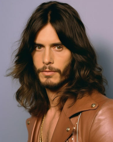 Glam Rock Blowout Hairstyle for 1980s Mens Hair Fashion