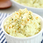 Classic old fashioned potato salad in a bowl