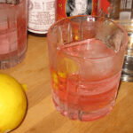 Vodka Old Fashioned Cocktail with Orange Peel Garnish