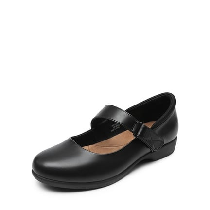 Mary Jane Non-Slip Comfortable Flats - BLACK - 1