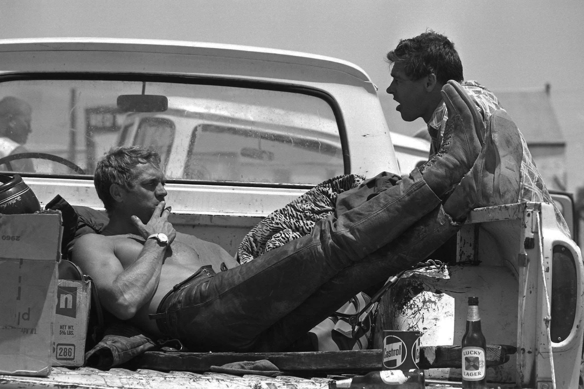 Steve McQueen sporting a pair of slim-fit jeans