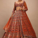 Red Lehenga With a Crop Top Embroidered With Royal Heritage