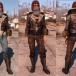 Fallout 4 male character wearing a stylish outfit with armor pieces