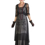Titanic Fashion – 1st Class Women’s Clothing Victoria Vintage Style Party Gown in Black by Nataya $265.00 AT vintagedancer.com
