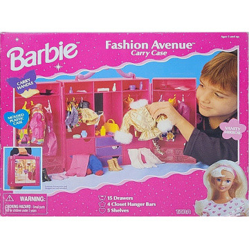 Barbie Fashion Avenue Carry Case Storage Wardrobe TARA