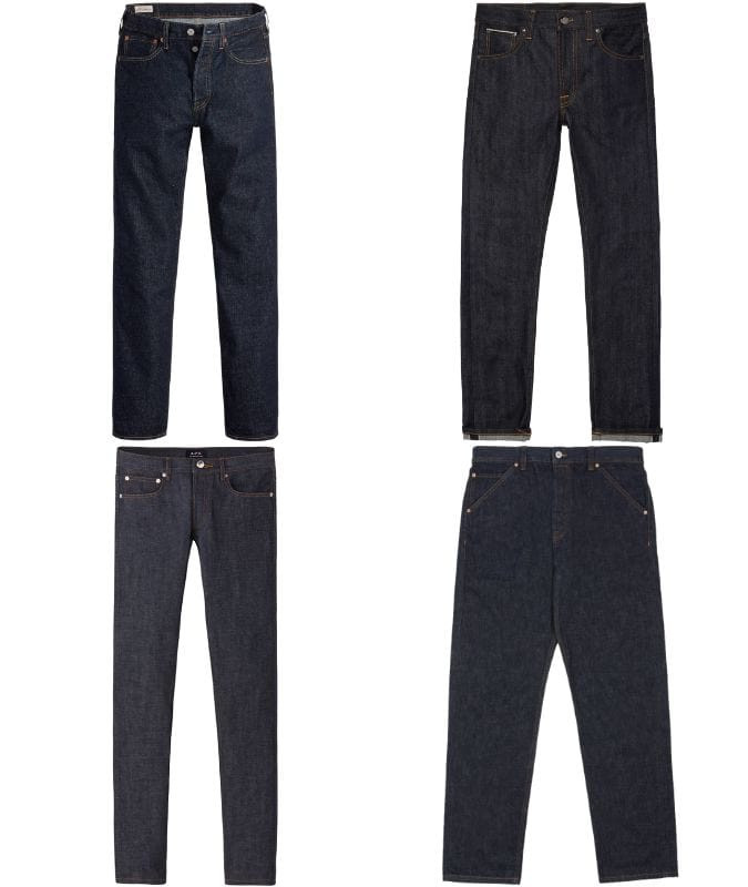 Man wearing selvedge denim jeans