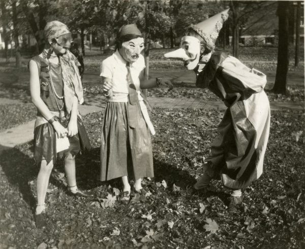 People celebrating Halloween in Ohio in 1929