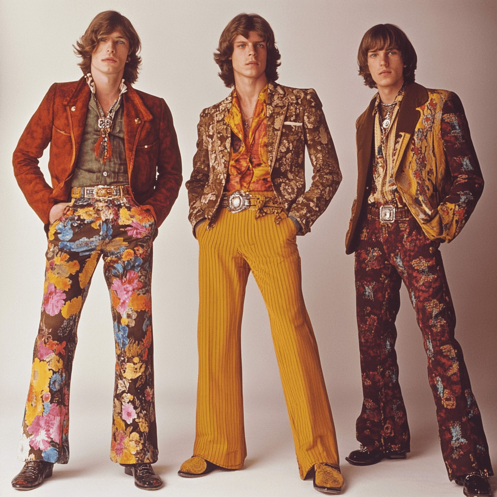 1970s Fashion Men Disco Hippie