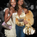Rihanna in 2005 wearing low rise jeans, exemplifying the iconic silhouette of the early aughts