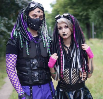 Cybergoth Fashion blends goth aesthetics with cyberpunk elements.