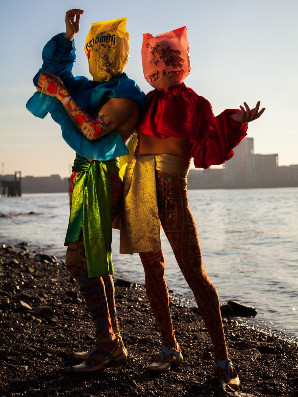A group of students are working on a fashion project, focusing on LCF fashion program