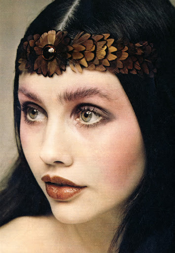 Biba Ad photographed by John Carter (Petticoat 1971), demonstrating the dramatic art deco influence.