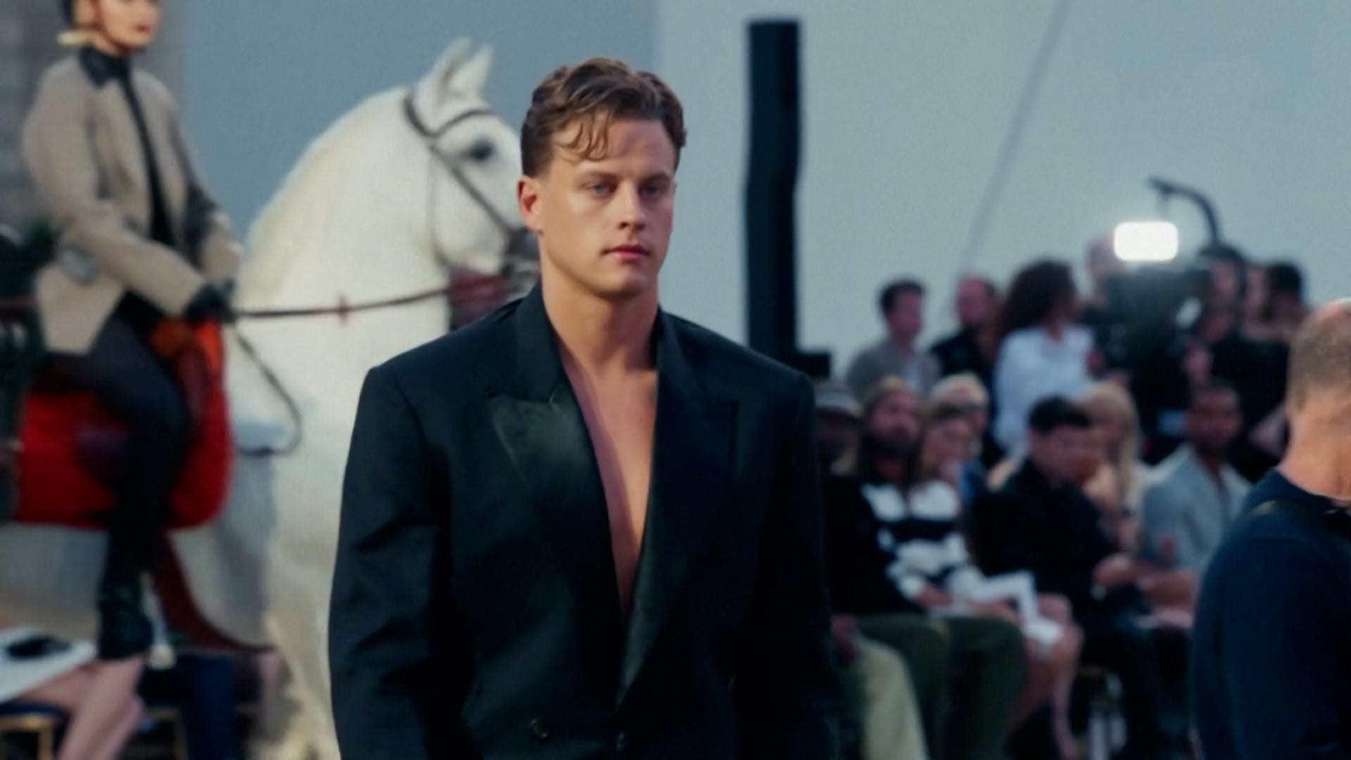 Joe Burrow walks in first fashion show