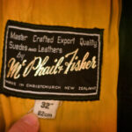 McPhail & Fisher vintage label on a green suede coat