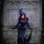 Gothic Victorian Lady in Black Dress
