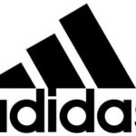 Classic Adidas logo featuring three parallel stripes