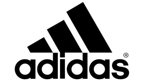 Classic Adidas logo featuring three parallel stripes