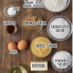 Ingredients for Applesauce Cake.