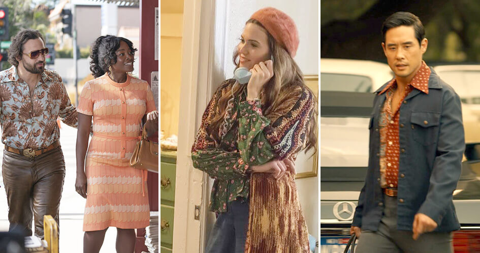 Examples of early 1970s fashion.