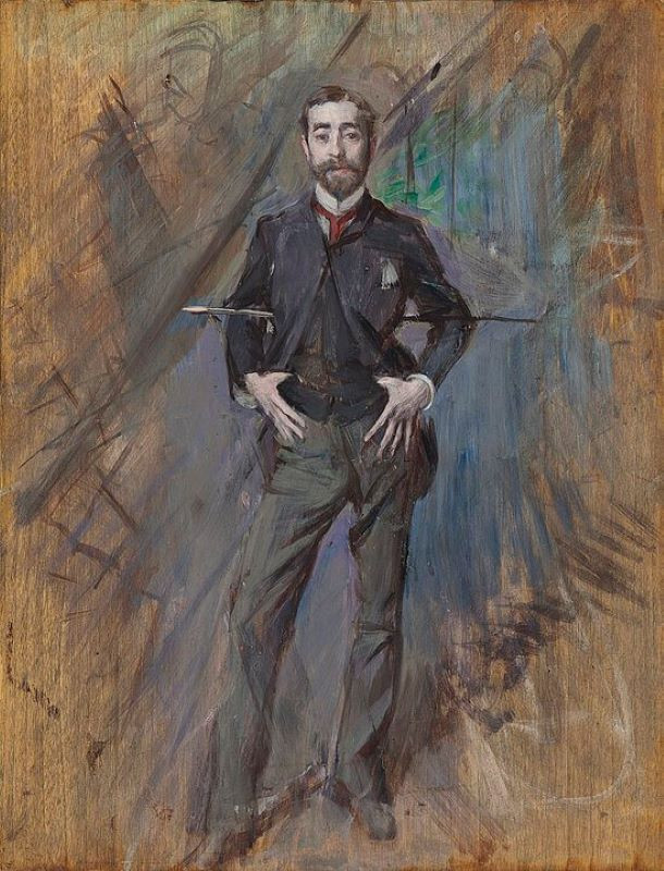 An 1890 portrait of painter John Singer Sargent, showcasing the decade's long and lean silhouette, embodies 1890s fashion mens.
