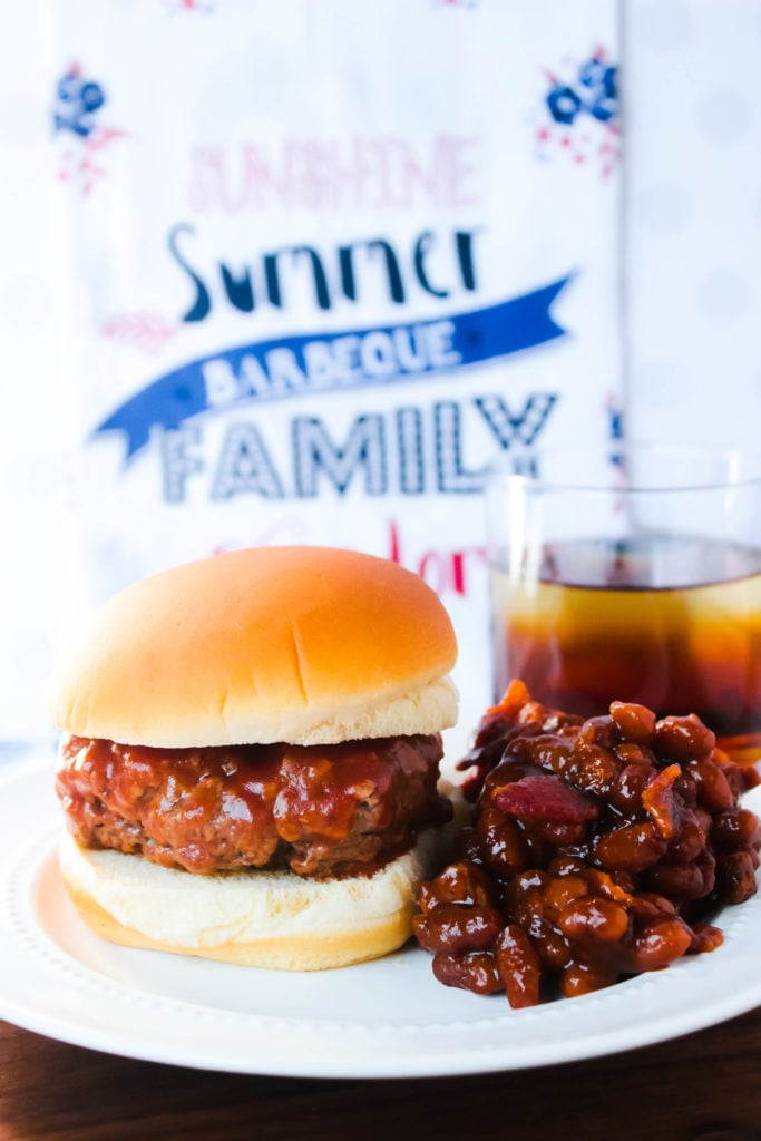 Classic BBQ Hamburger with Cheddar, Lettuce, and Tomato