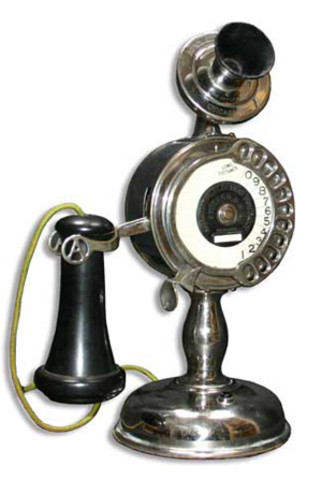 Black Vintage Rotary Phone