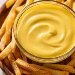 Boiled egg mayo served with french fries